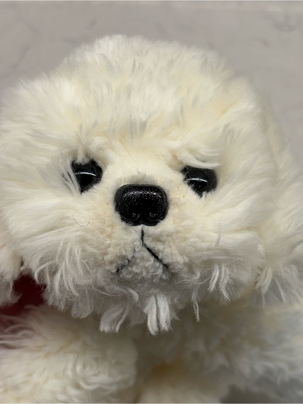 RUSS BERRIE Muffin White Fluffy Plush Puppy Dog Hard Eyes Nose Bichon Frise - Picture 7 of 9